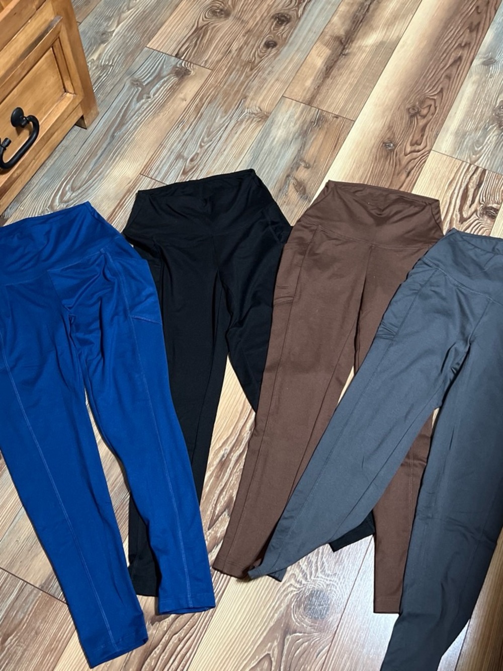 Zenana Outfitters Stretch High-Waist Leggings — Blue, Black, Brown, Gray